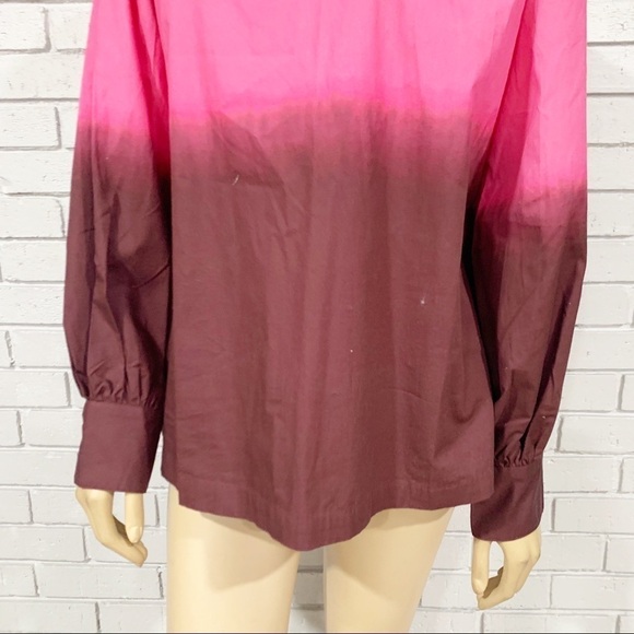 Anthropologie PorridgePink Dorothea DipDyed Blouse - Picture 4 of 13